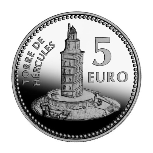 A Coruña Capitales de Provincia España 2011 Moneda 5 Euro Plata Proof