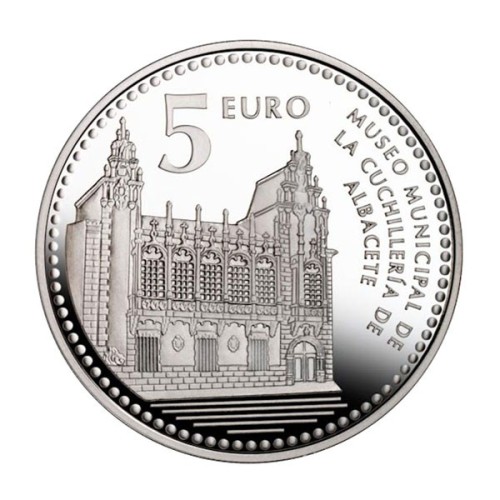 Albacete Capitales de Provincia España 2010 Moneda 5 Euro Plata Proof