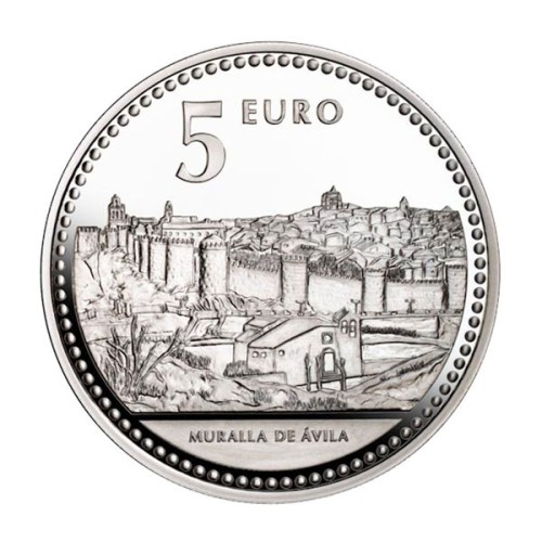 Ávila Capitales de Provincia España 2010 Moneda 5 Euro Plata Proof