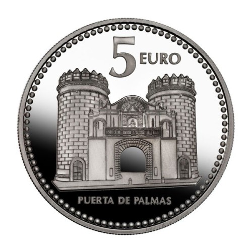 Badajoz Capitales de Provincia España 2011 Moneda 5 Euro Plata Proof