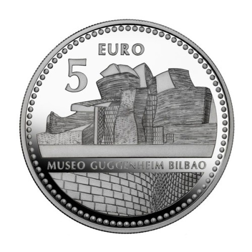 Bilbao Capitales de Provincia España 2011 Moneda 5 Euro Plata Proof