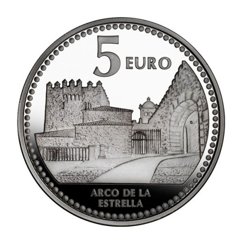 Cáceres Capitales de Provincia España 2011 Moneda 5 Euro Plata Proof
