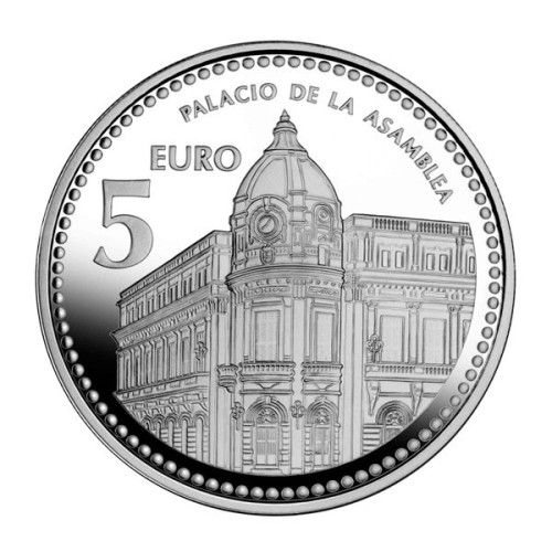 Ceuta Capitales de Provincia España 2010 Moneda 5 Euro Plata Proof