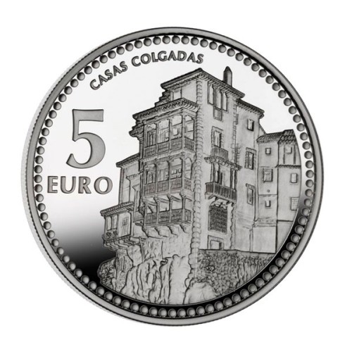 Cuenca Capitales de Provincia España 2012 Moneda 5 Euro Plata Proof