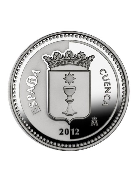 Cuenca Capitales de Provincia España 2012 Moneda 5 Euro Plata Proof