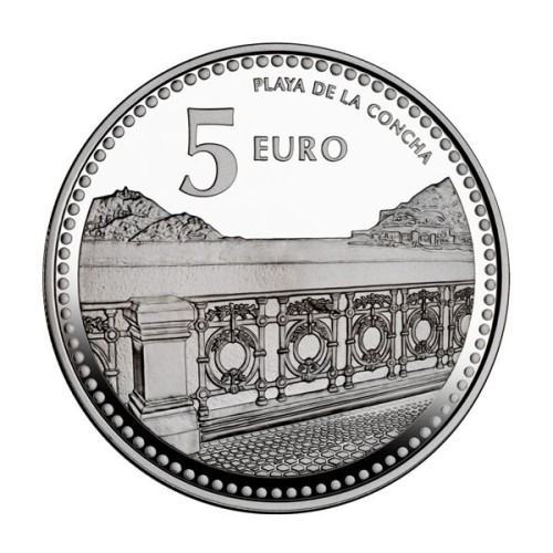Donostia Capitales de Provincia España 2011 Moneda 5 Euro Plata Proof