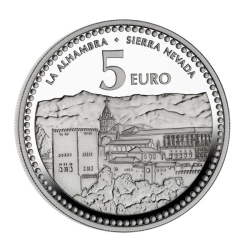 Granada Capitales de Provincia España 2012 Moneda 5 Euro Plata Proof