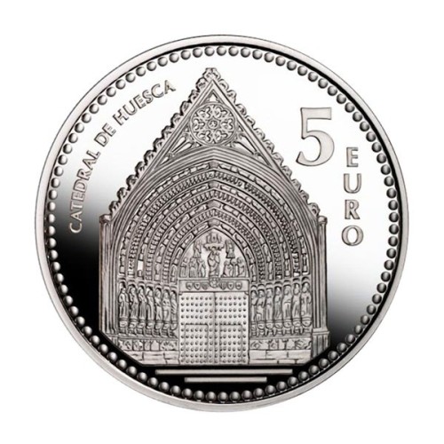 Huesca Capitales de Provincia España 2010 Moneda 5 Euro Plata Proof
