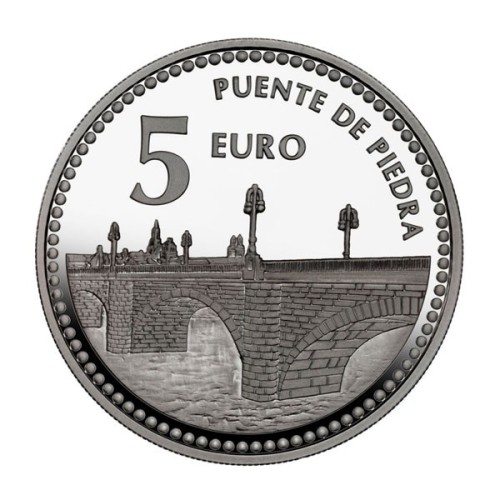 Logroño Capitales de Provincia España 2011 Moneda 5 Euro Plata Proof