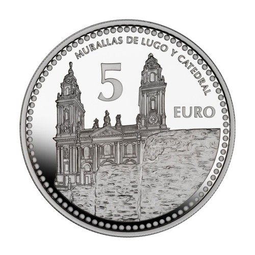 Lugo Capitales de Provincia España 2011 Moneda 5 Euro Plata Proof