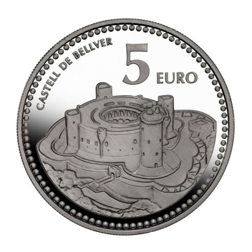 Palma de Mallorca Capitales de Provincia España 2011 Moneda 5 Euro Plata Proof
