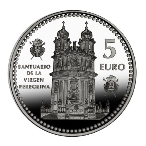 Pontevedra Capitales de Provincia España 2012 Moneda 5 Euro Plata Proof