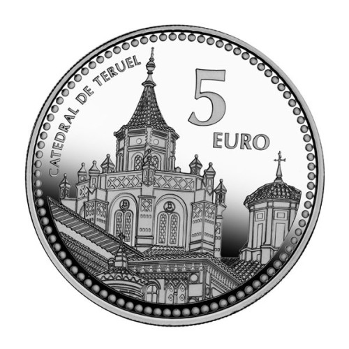 Teruel Capitales de Provincia España 2011 Moneda 5 Euro Plata Proof