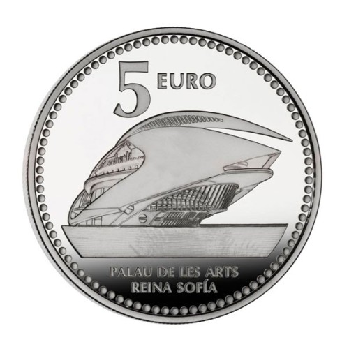 Valencia Capitales de Provincia España 2012 Moneda 5 Euro Plata Proof
