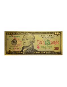 Billete Estados Unidos 10 dólares Hamilton Oro