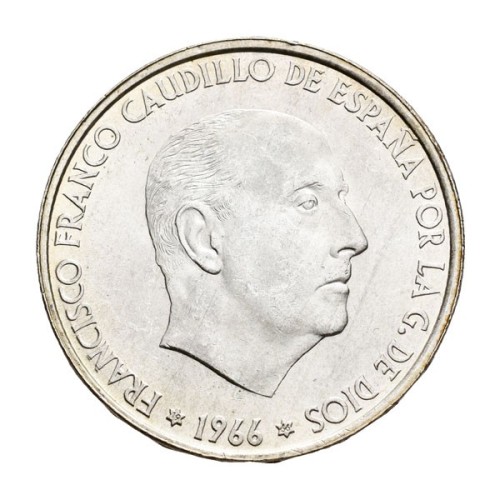 Franco España 1966 Moneda 100 pesetas Plata
