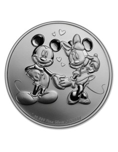 Mickey & Minnie Niue 2020 Moneda 2 dólares plata 2