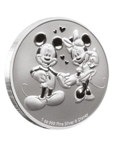 Mickey & Minnie Niue 2020 Moneda 2 dólares plata