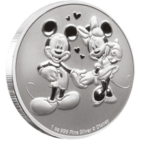 Mickey & Minnie Niue 2020 Moneda 2 dólares plata