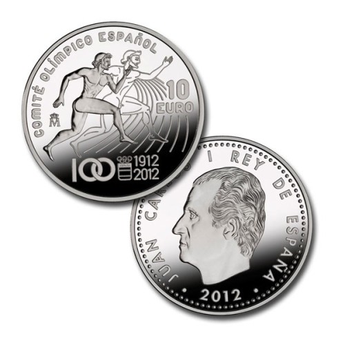Comité Olímpico español España 2012 Moneda 10 Euro Plata Proof