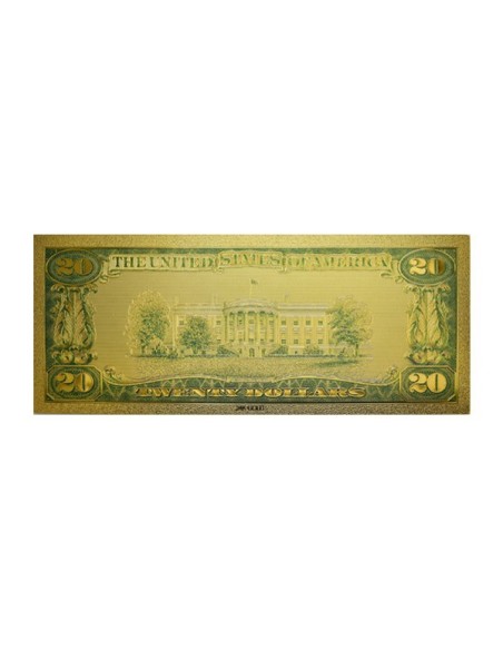 Billete Estados Unidos oro 20 dólares Jackson Reverso