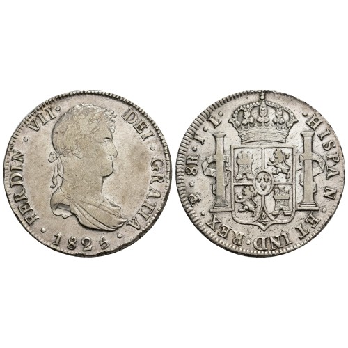 Moneda 8 Reales Potosi Fernando VII 1825 Plata