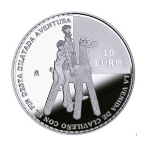 Clavileño. Quijote. España 2005 Moneda 10 Euro plata proof