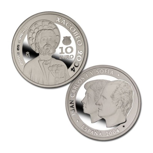 Xacobeo España 2004 Moneda 10 Euro plata proof