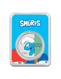 Los Pitufos 65 Aniversario 1 Onza Plata a color 2023