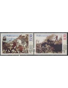 SELLOS DE AZORES 1981 - BATALLA DE SALGA CUARTO CENTENARIO - 2 VALORES - CORREO