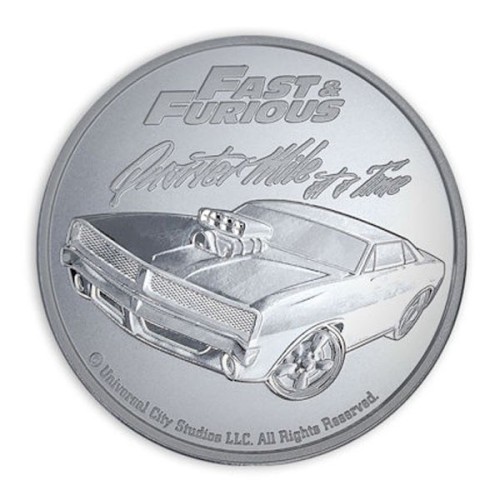 Moneda Plata Fast and Furious 2023 Anverso