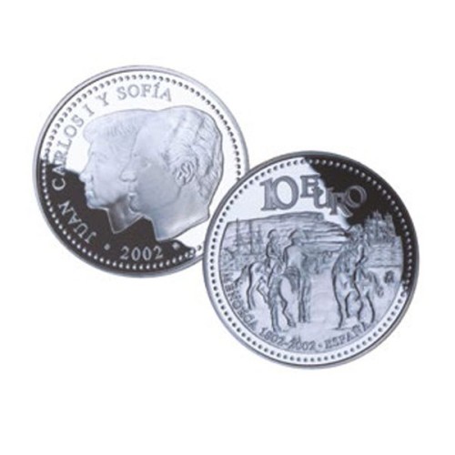 Incorporación de Menorca a la corona española España 2002 Moneda 10 Euro Plata