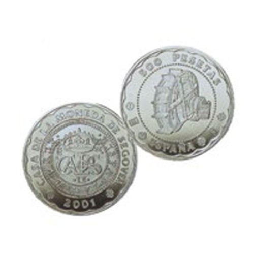 Casa Segovia. Rueda Hidráulica España 2001 Moneda 500 Pesetas Plata Proof