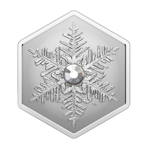 Moneda Plata Canada 2023 Snowflake 20 dólares