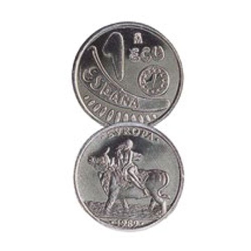 Europa raptada por Zeus España 1989 Moneda 1 Ecu Plata Proof