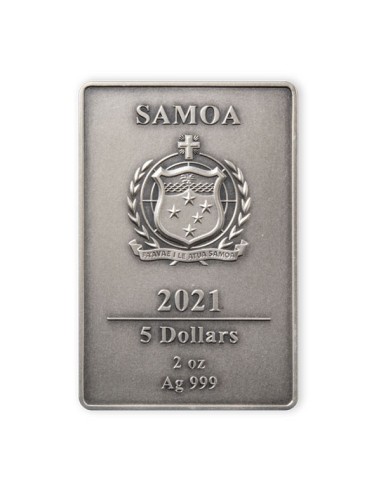 Moneda Plata Samoa 2021 La Habana Reverso