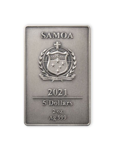 Moneda Plata Samoa 2021 La Habana Reverso
