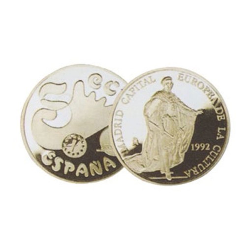 Carlos III España 1992 Moneda 5 Ecu Plata Proof