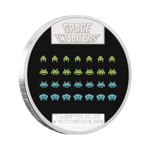 Space Invaders Moneda de Plata