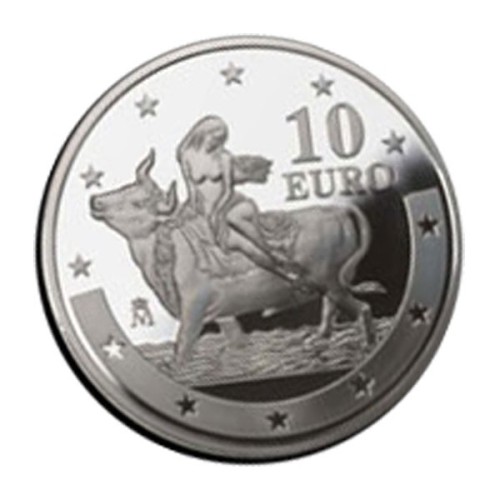 Primer Aniversario del Euro España 2003 Moneda 10 Euro Plata Proof