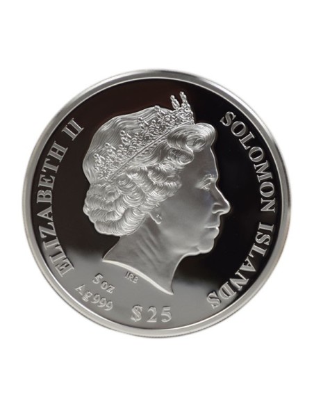 Moneda 5 Onzas Plata Hermanos Wright 2021 Reverso