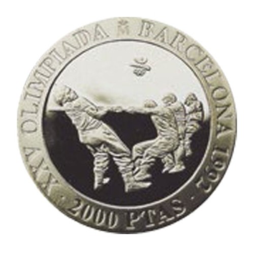 Olimpiadas Barcelona'92 IV Serie Soga tira España 1992 Moneda 2000 Pesetas Plata Proof
