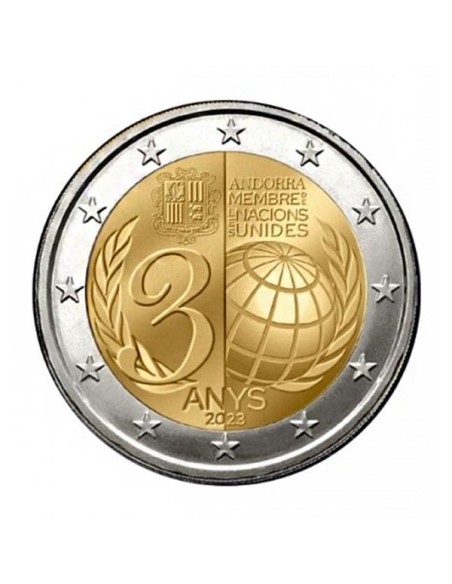 Moneda 2 Euro Andorra 2023  Naciones Unidas