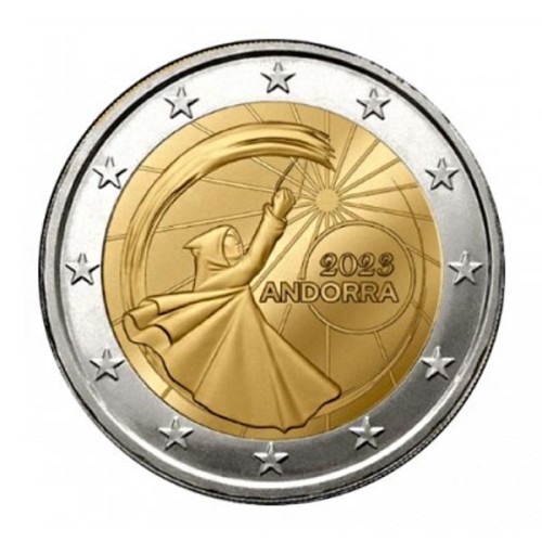 Moneda 2 Euro Andorra 2023 Solsticio de Verano