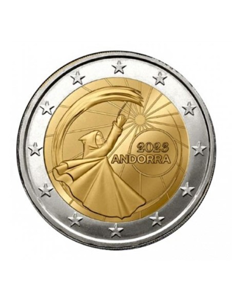 Moneda 2 Euro Andorra 2023 Solsticio de Verano