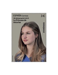 Princesa Leonor 18º Aniversario España 2023 Sello 1 valor