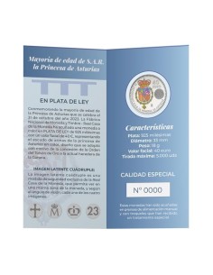 Cartera 40 Euro Princesa Leonor Plata Proof 2023 España
