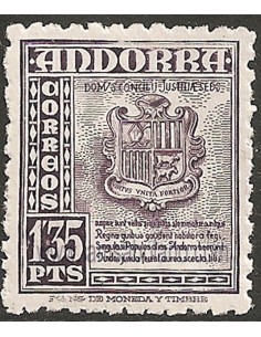 SELLOS DE ANDORRA ESPAÑOLA 1948-1953 - TIPOS VARIOS - 1 VALOR CORREO