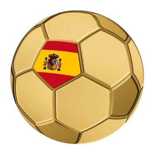 Moneda Oro Balón de Fútbol  España Anverso
