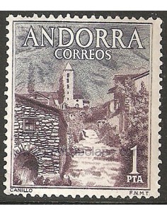 SELLOS DE ANDORRA ESPAÑOLA 1963-1964 - TURISMO SERIE BASICA - 1 VALOR CORREO